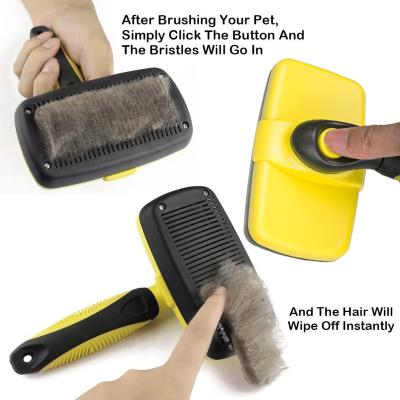 China Viable Pet Comb Brush Pet Hair Remover Fiber Brush Pet Grooming Brush Comb for sale