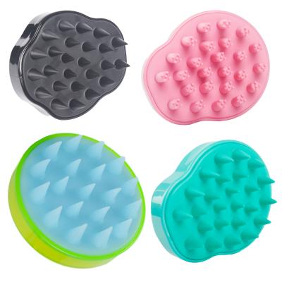 China Silicone Soft Massage Scalp Head Hair Massage Brush, Scalp Massaging Shampoo Brush for sale