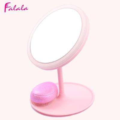 China Lighted Folding Portable Smart Compact Touch Screen Makeup Mirror With Led for sale