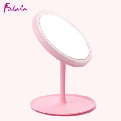 China Usb Rechargeable Single Side Lighted Smart Makeup Mirror With Led Lights for sale