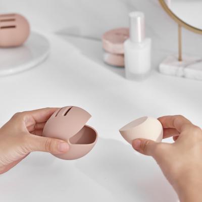 China Container Makeup Puff Ball Carrying Box Make Up Cosmetic Makeup Sponge Case W-0139 for sale