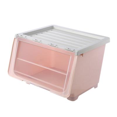 China Sustainable Toys Box Large Capacity Container Cover Eusable Plastic Children Toy Storage Boxes for sale