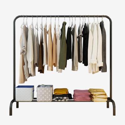 China (Waist)Adjustable Portable Floor Standing Metal Coat Hangers Bedroom Clothes Coat Hanging Racks for sale