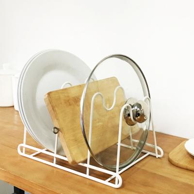 China Viable Factory Direct Buffet Dish Pot Steel Pan Lid Organizer Holder Storage Rack Galley Shelf for sale