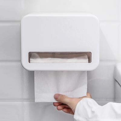 China Modern Wall Mounted Designed Waterproof Plastic Toilet Paper Bathroom Tissue Box for sale