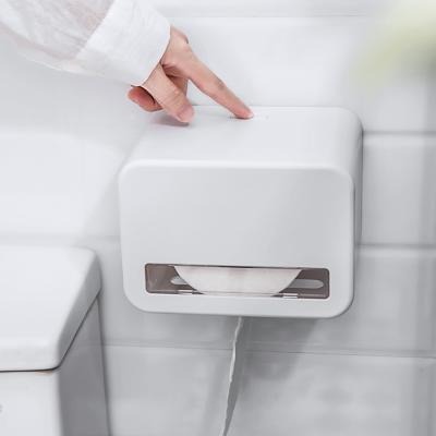 China Modern Versieren Tube Toliet Waterproof Wall Mounted Holder Toilet Paper Storage Box for sale