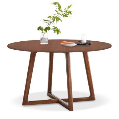 China Slate Dining Table Dining Table Black Walnut Convertible Solid Wood Round Table for sale