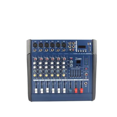 China Professional Used Factory 250W Power Mixer DJ Mixer Mixer 6 Channel USB Audio Interface Controller Audio Interface Equipment for sale