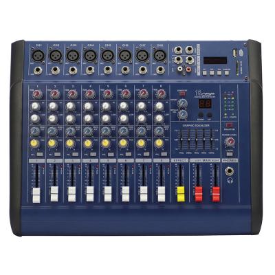 China Hot Sell Professional Audio Equipment Mixer 8 Channel Mixer Professional Audio Power DJ Mixer Sound Console For Stage for sale