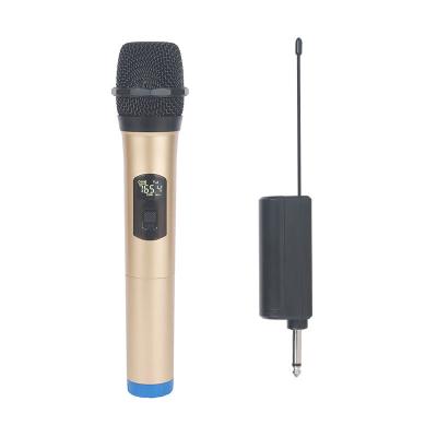 China Cheapest portable karoke radio system clear sound dynamics 1 channel universal handheld wireless microphone for sale