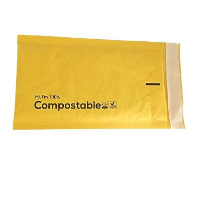 China 100% Biodegradable Factory Hot Selling Small Faucet Self-adhensive Bubble Mailing 100% Biodegradable Yellow Mailing Bags for sale