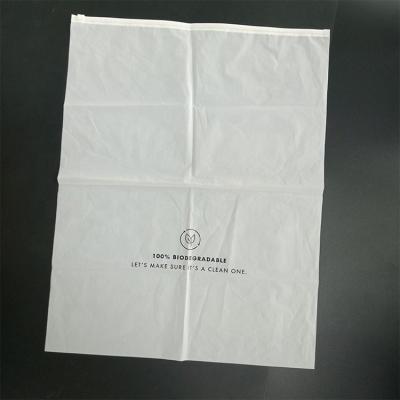 China Big Size BIODEGRADABLE Compostable Cornstarch Trash Bags 100% Biodegradable Compost Zip Lock Top Bags for sale