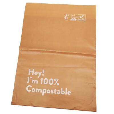 China 100% Compostable BIODEGRADABLE Biodegradable Self Adhesive Matte Biodegradable Cornstarch Garment Bag Garment Bags Courier Messenger Bag for sale