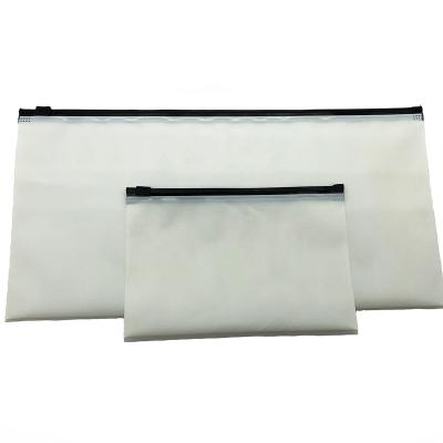 China Recycled Materials Matte Frosted White CPE Packaging Bag Bone Zip Lock CPE Bag Frosted Poly Mylar Plastic Bags for sale