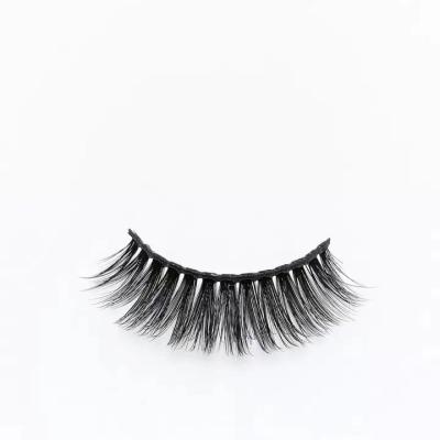 China 15-20 Times Natural False Clear 3D Strip Invisible Eyelashes With Packing Box for sale