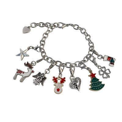 China Wholesale Penguin Santa Claus Bracelet Set Cute Factory Christmas Bracelet Cartoon Elk for sale