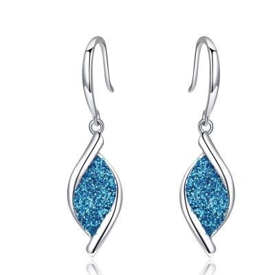 China FASHIONABLE Glitter 925 Paper Earrings Leaf Niche Female Geometric Cold Wind Earrings 925 Sterling Silver for sale