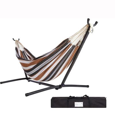 China Modern Outdoor Swing Bed Classic Camping Hammocks Double Swing Camping Hammocks With Stand for sale