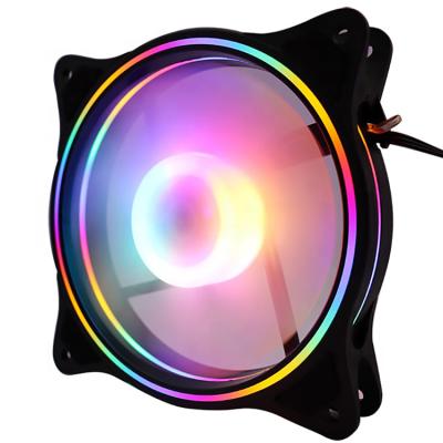 China Computer Case Factory Supply 120mm Fan CPU Fan Led Colorful Computer Case RGB Light LED Fan for sale