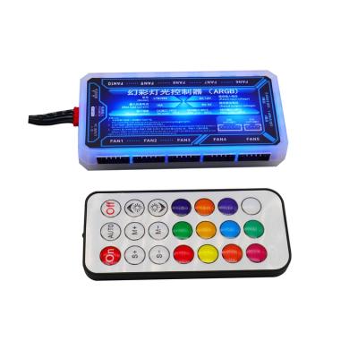 China ABS Heatsink Adjustable Wind Speed ​​SG Controller LED Synchronous Magic Smart HUB With Remote for sale