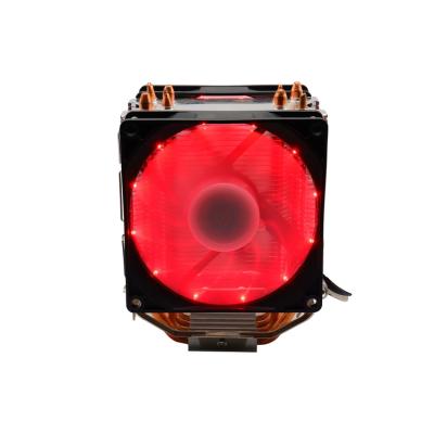 China Computer Case Heat Pipe Fan Newly Designed 90mm CPU Cooler Four-color Fan for sale