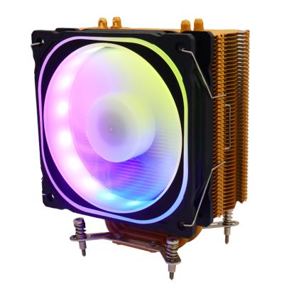 China Premium Computer Case CPU Cooler 120mm RGB Fans Cooler Computer PC Gaming Case 4 Heatpipes CPU Cooler Silent Air Cooler for sale