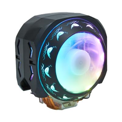 China Ari Cooler Argb Effect Led Desktop Fan Heat Pipe CPU Four Gaming PC Computer Case Factory Wholesale CPU Cooler for sale