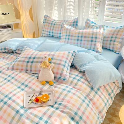 China Nondisposable Manufacturer 4 Pcs Queen Size Quilt Duvet Cover Bed Cotton bed sheets set pillow case Luxury Space King Bedding set for sale