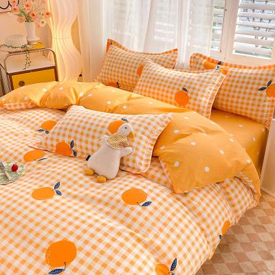 China Nondisposable Home Textile 4 Pcs Queen Size Quilt Duvet Cover set Bed Cotton bed sheets set pillow case Luxury Space King Bedding set for sale