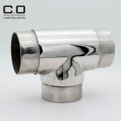 China Hotel Handrail Tube Connectors Stainless Steel Railing Connector Handrail Accessories for sale