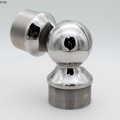 China Stainless Steel Traditional Hot Corner Adjustable Pipe Connector For Railing Stainless Round Tube for sale