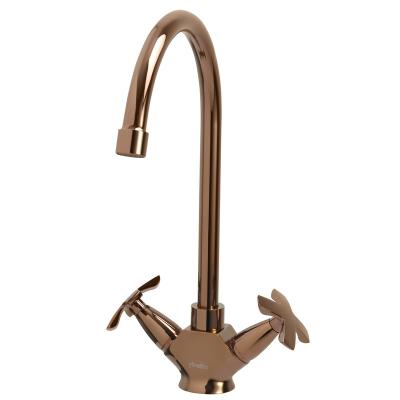 China Modern Factory Supply Hot Cold Water Mixer Solid Brass Double Lever Water Tap 20LT4003430 for sale