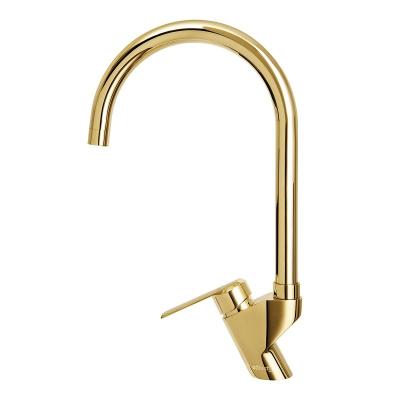 China 2021 New Design Hot Selling Modern Luxurious Gold Chrome Plated Single Handle Water Basin Mixer Deck Mouted Cold Hot Faucet 20MW5603480 for sale