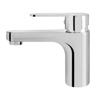 China Factory Supply Silver Chrome Plated Basin Faucet Color Modern Brass Deck Mounted Down Tap Hot Cold Water Mixer 20AA5003400 for sale