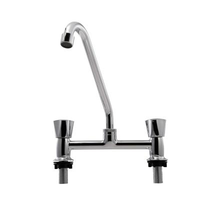 China Factory Supply Modern Double Handle Plastic Faucet Chrome Plated Good Quality Cold Water Mixer Low Price Hot Water Tap 20AZ1003000 for sale