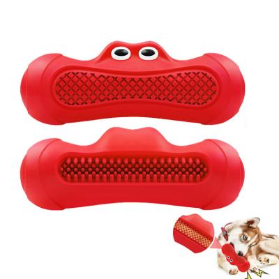 China New Hard Durable Dog Stored Molar Teeth Cleaning Toy Squeaky Private Label Indestructible Chew Dog Toy for Aggressive Chewers for sale