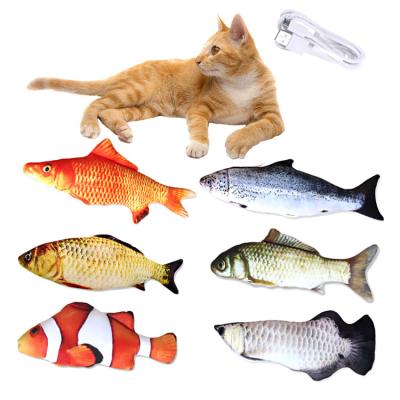 China Flippity Viable Wholesale Interactive Electric Fish Toys Juguetes de Para de gatos Interactive Fish Cat Plush Toy Fish Cat Toy for sale