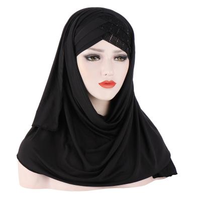 China 2021 Multifunctional Milk Forehead Silk Sequins And Muslim Baotou Turban Cap Milk Scarf Baotou Silk Cap for sale