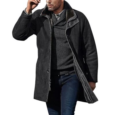 China 2022 QUICK DRY autumn and winter new fashion casual men's mid length loose business coat woolen men's jacket for sale