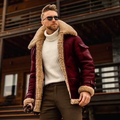 China New men's coat QUICK-DRY spot fur coat thickening artificial leather jacket autumn and winter men's coat for sale