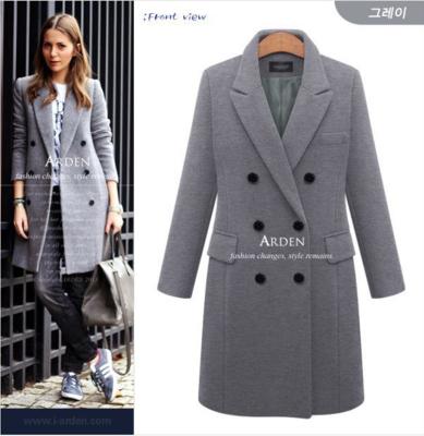 China Autumn and winter plus size woolen coat women's waterproof double-breasted coat for sale