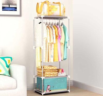 China Durable Home Use Storage Racking Fabric Wardrobe Textile Clothing Storage Space Saver for sale