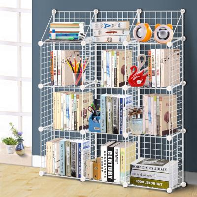 China Durable Large Capacity Storage Cubes White Metal Foldable Wire Storage Cubes Home Furniture for sale