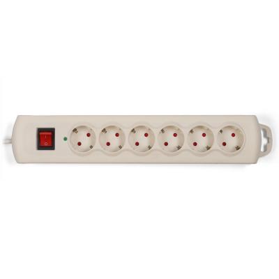 China 6 outlet Germany Type Extension Socket, With Surge Protector for sale