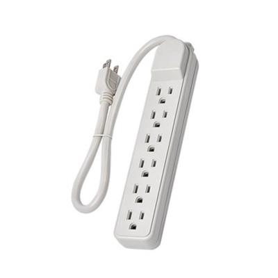 China 6 outlet Power Strip and Extension Socket With 15A Circuit Breaker Surger Protector for sale