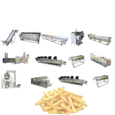 China Full Automatic High Efficiency Potato Chips Line Best Price Half Fried French Fries Jelly Production Line French Fries Machine For Sale for sale