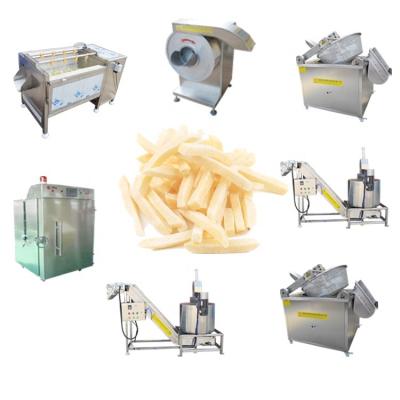 China Vegetable Processing Plant 150kg/h Automatic Frozen French Fries Process Production Line Potato French Fries Machinery for sale