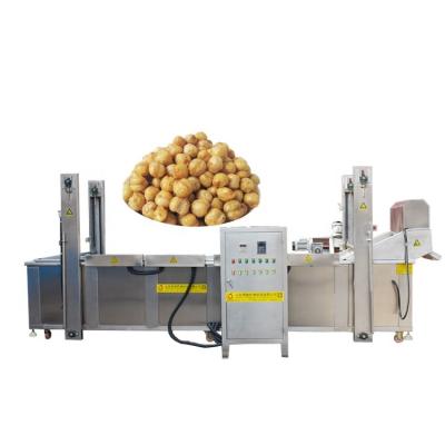 China Factory Continuous Conveyor Belt Chickpea Frying Machine Broad Beans Nut Deep Fryer Machine for sale