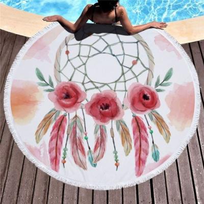 China Mandala Round Beach Towel QUICK DRY, Turkish round beach towel for sale