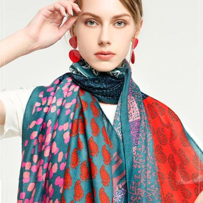 China Cashmere Print India Wool Tartan Fabric Fashion Color Scarf Simple Cashmere Scarves /Pashmina for sale